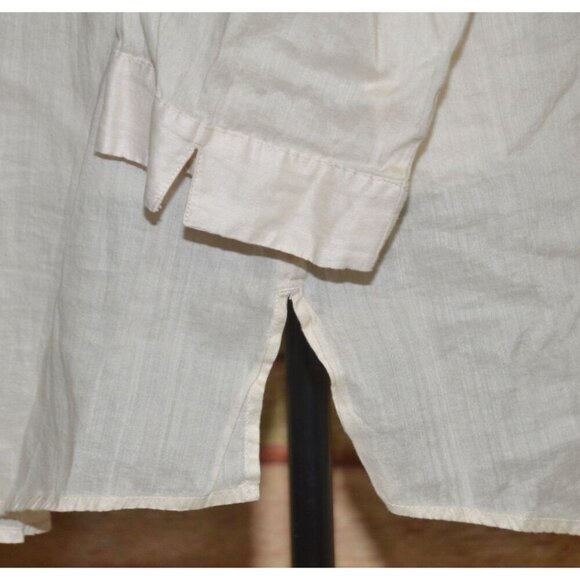 Chico's Beige Lace V-Neck Tunic Blouse Size 3 US XL Lagenlook Semi Sheer Neutral - Picture 6 of 11